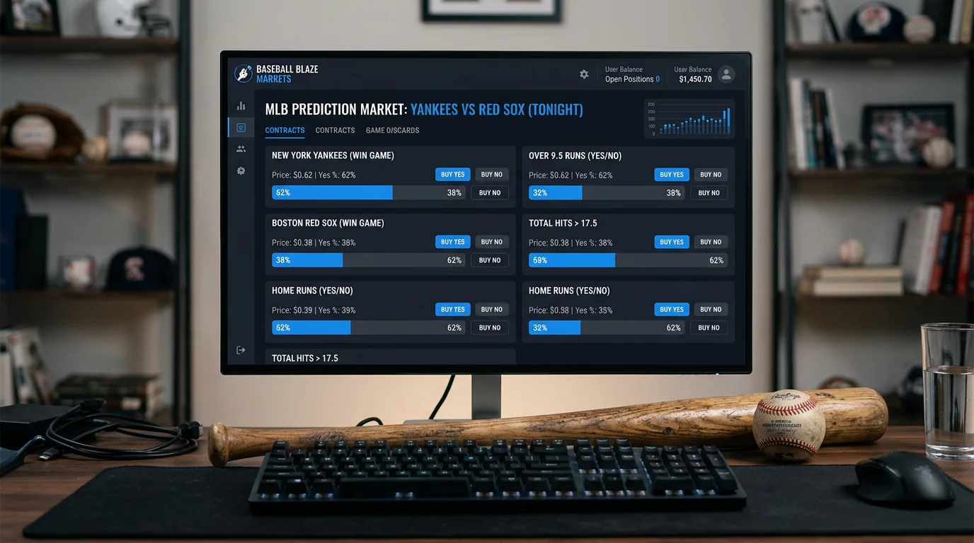 Mercados de predicción béisbol MLB predicción Kalshi competencia sportsbooks