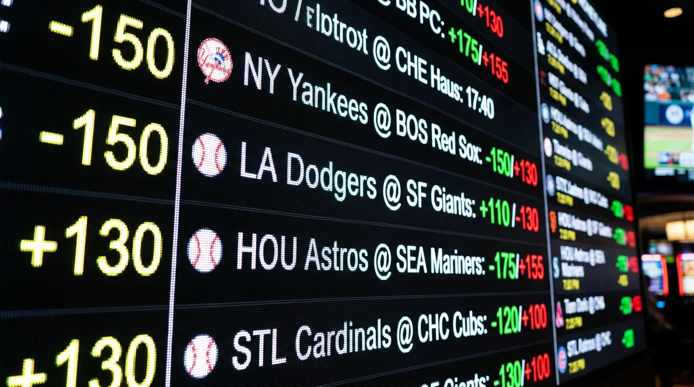 Cómo leer cuotas MLB apertura cierre movimiento de línea béisbol