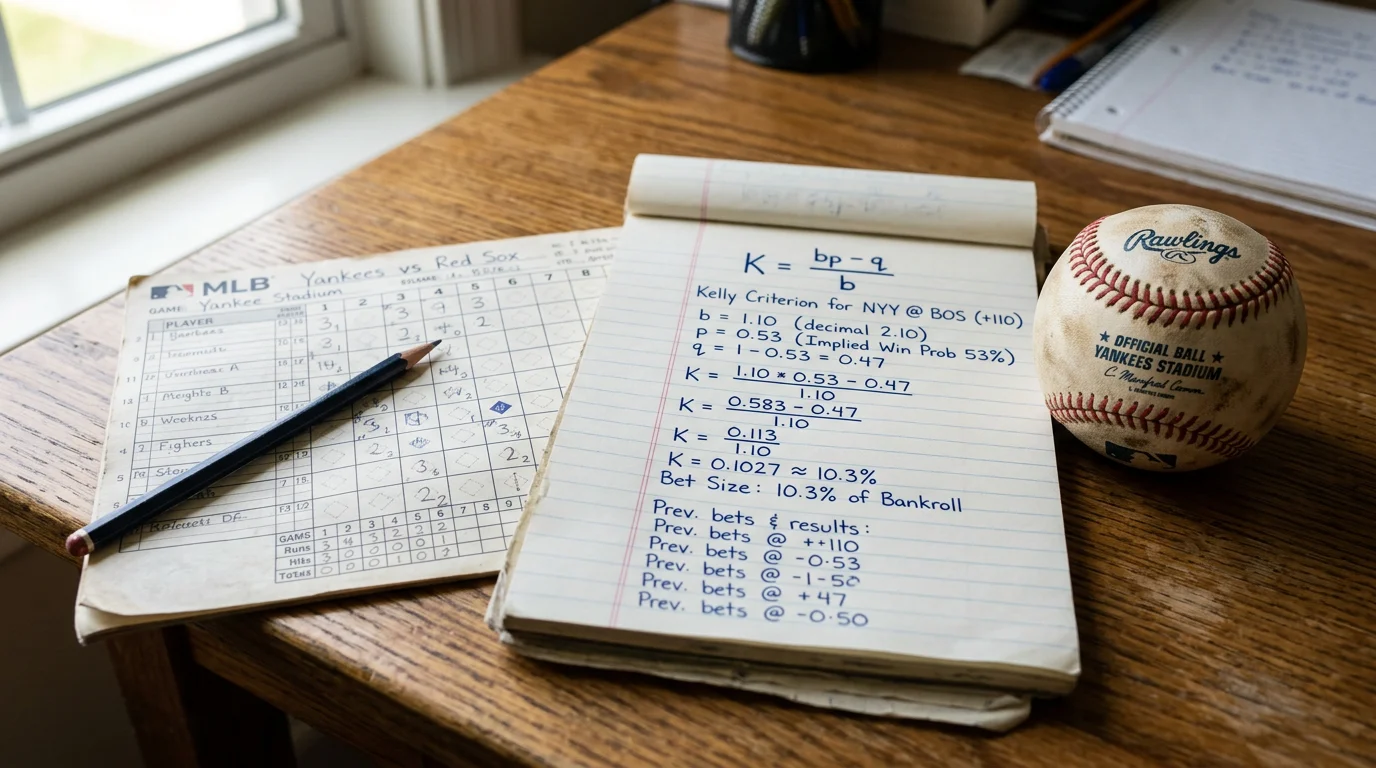 Kelly Criterion apuestas béisbol fórmula calcular tamaño de apuesta MLB