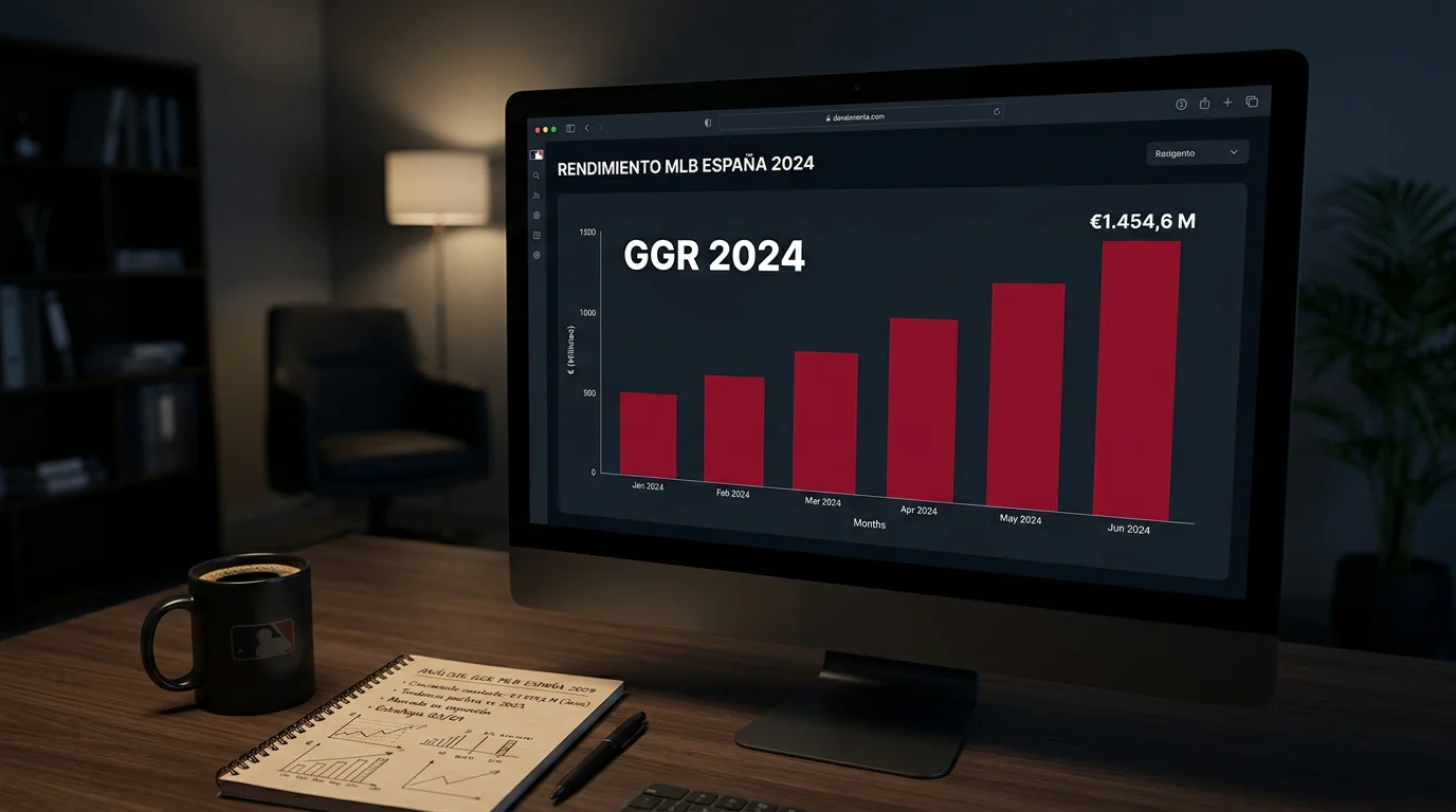 Gráfico de crecimiento del mercado de apuestas MLB en España 2024